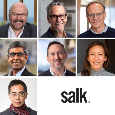 From top left: Joseph Ecker, Ronald Evans, and Rusty Gage From middle left: Satchidananda Panda, Reuben Shaw, and Kay Tye
Bottom left: Joseph Nery Credit: Salk Institute